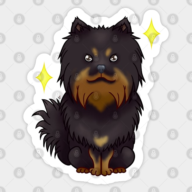 Black pomeranian Sticker by LemonFur